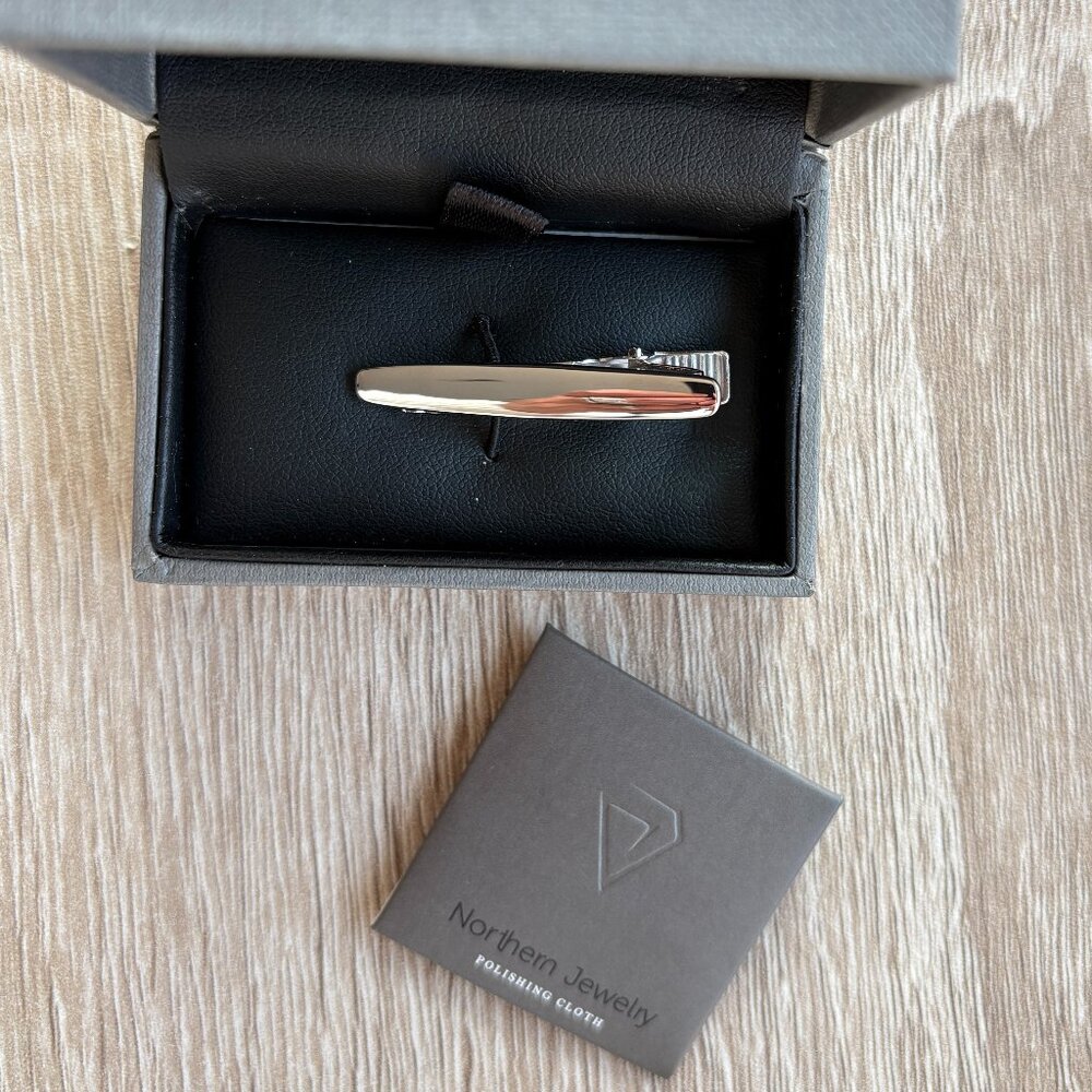 Northern Jewelry Classic 925 Sterling Silver One Inch Tie Bar Clip